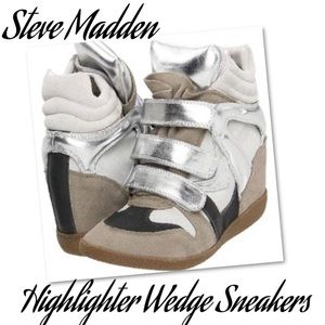 Steve Madden Highlighter Wedge Sneaker size 10